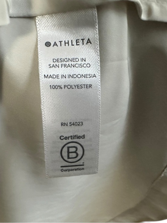 Athleta Womens Solar Wind & Rain Anorak Jacket Sz Medium Oatmeal Hooded - Picture 14 of 15